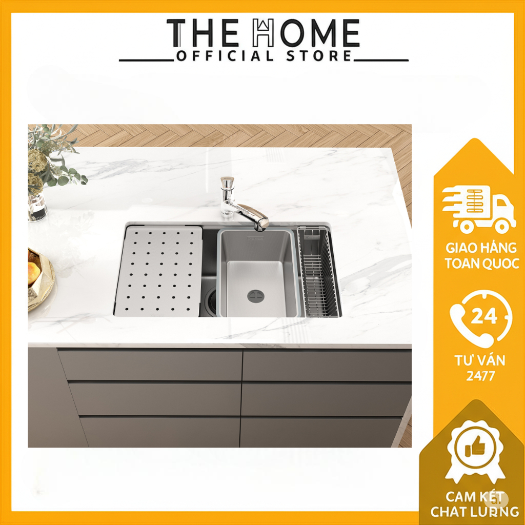 Chậu rửa bát chống xước Workstation Sink Dekor 8044SU