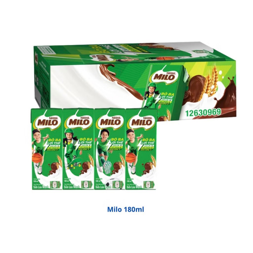 Thùng 48 hộp sữa Milo 180ml / 110ml