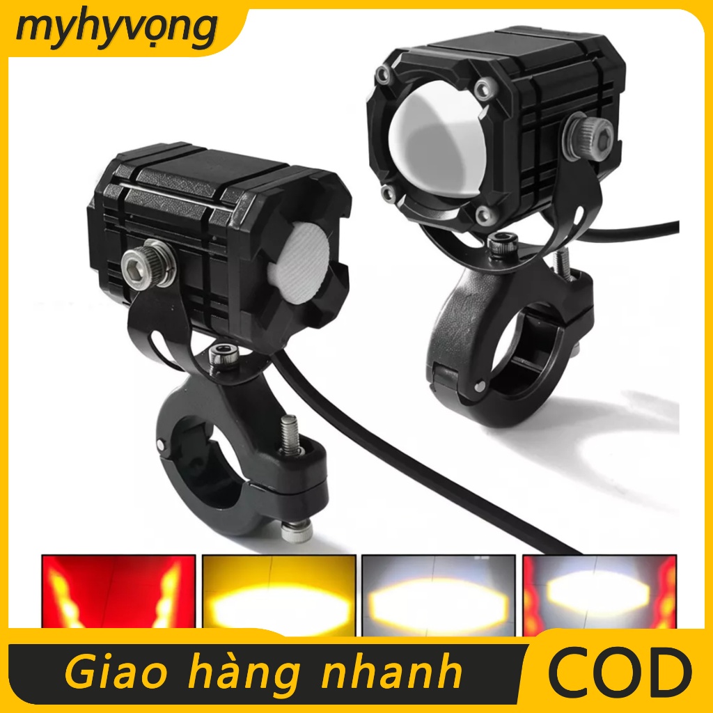 Đèn Trợ Sáng Mini W2 4 Chế Độ Ánh Sáng, Hợp Auto Passing Công, Chống Nước