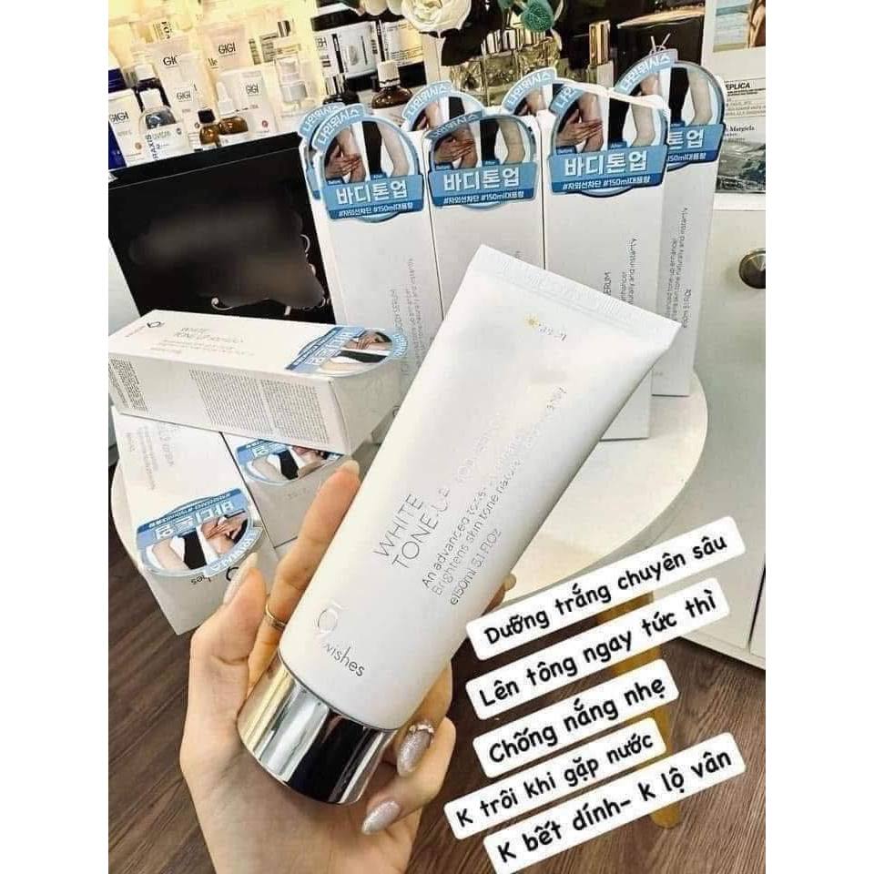 KEMDƯỠNG TRẮNG BODY 9WISHES WHITE TONE-UP