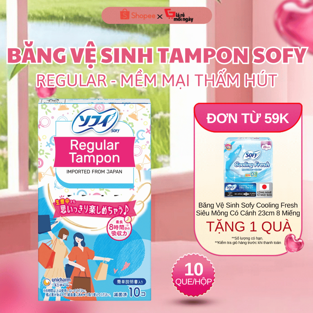 BĂNG VỆ SINH SOFY TAMPON REGULAR -10 QUE