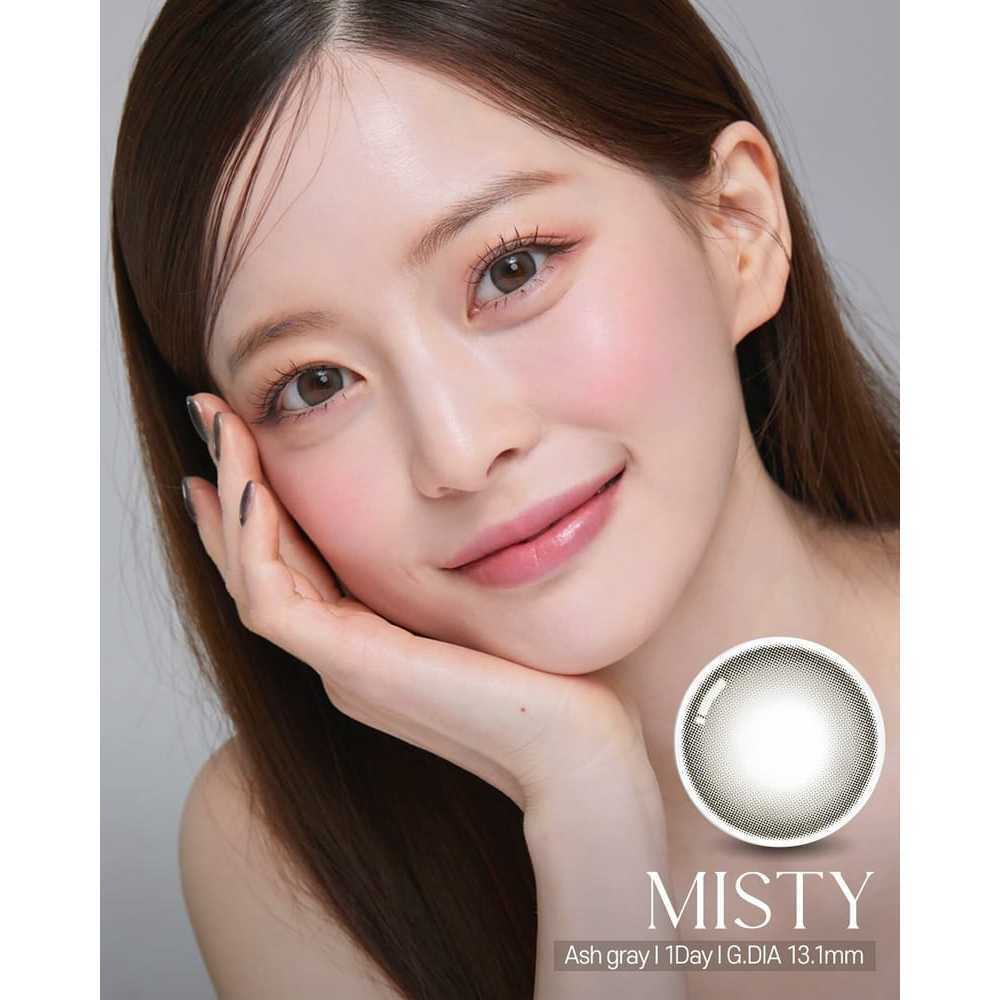 [OLENS] Lens 1 ngày | Kính áp tròng OLENS MISTY ASH GRAY chính hãng cao cấp (1 cặp)