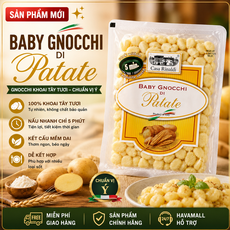 Nui Khoai Tây Nhập Khẩu Ý De Cecco 500g – Potato Gnocchi Traditional