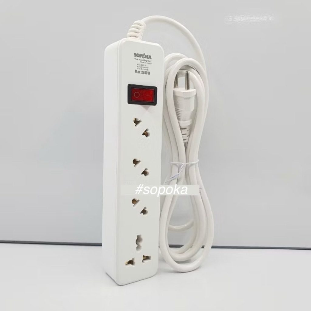Ổ Cắm Điện 4 Lỗ Chéo 2200W 4A1-5 SOPOKA