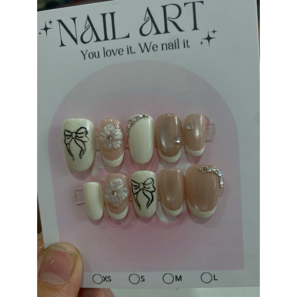 nail box cute, nail hạt na ngắn