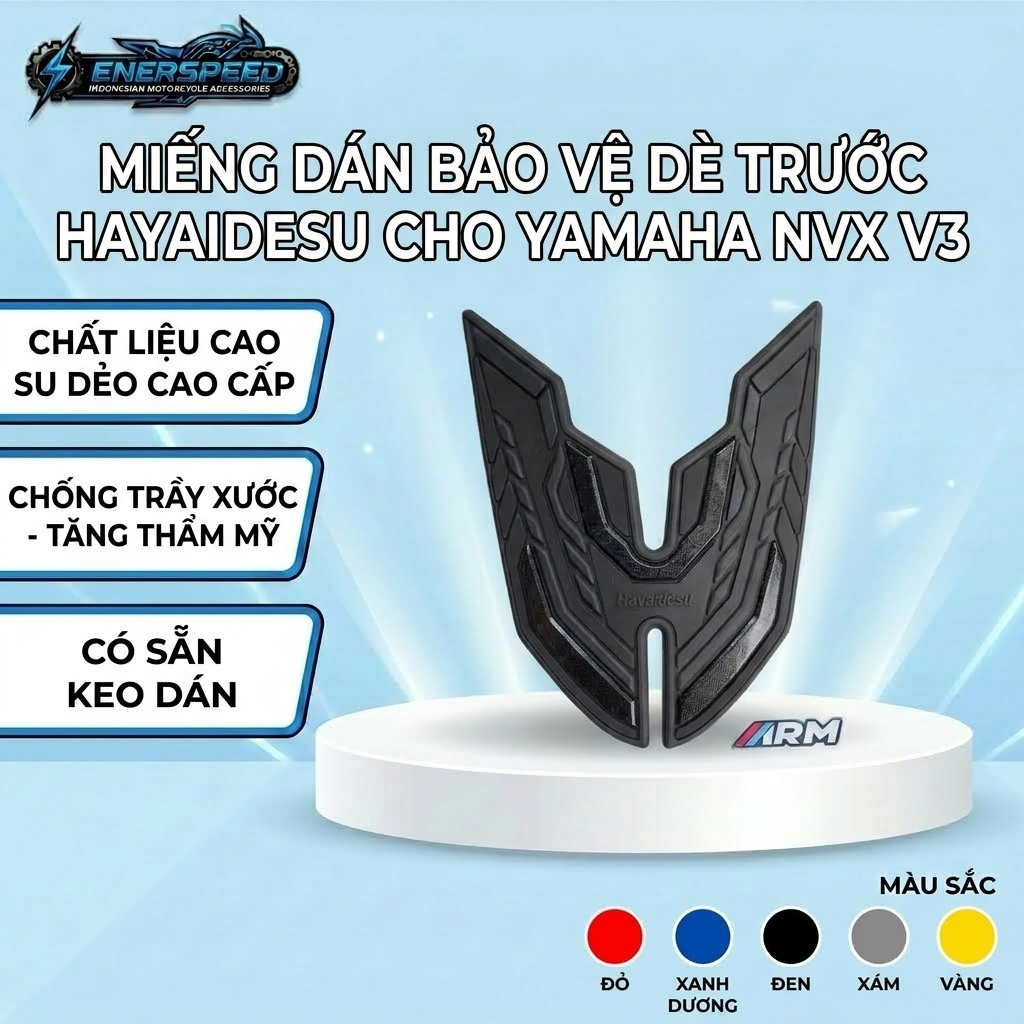 Miếng dán bảo vệ dè trước Hayaidesu cho Yamaha NVX V3 chống trầy xước chính hãng EnerSpeed