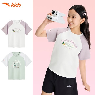 Anta Kids Áo Thun Bé Gái Thời Trang Thể Thao Mềm Mịn Mát Lạnh 3626B6109