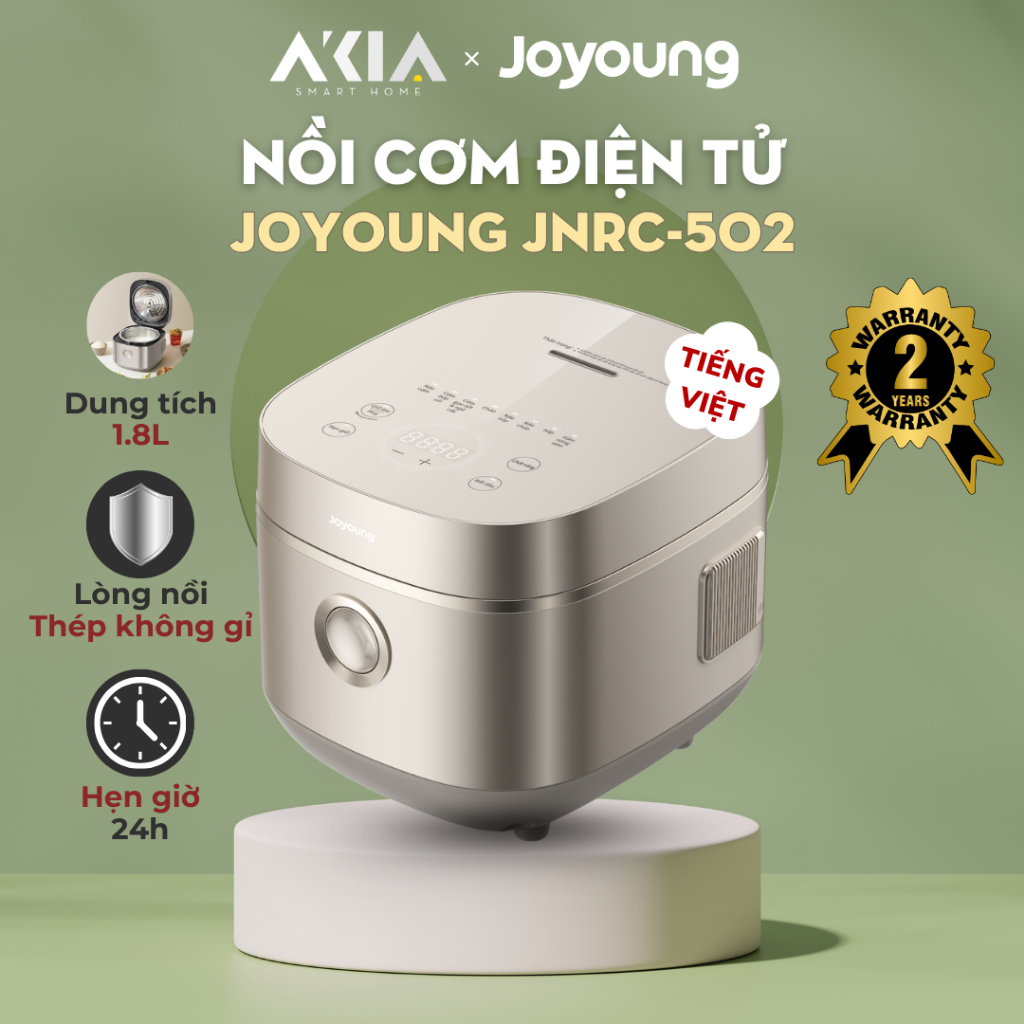 Nồi cơm điện tử Joyoung JNRC-502 - 8 chức năng nấu thông minh, chống dính tự nhiên - BH 2 năm