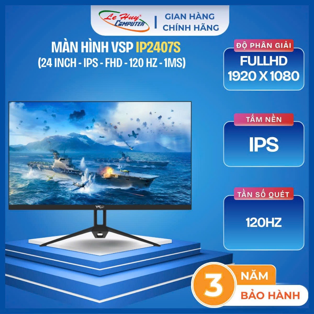Màn Hình Văn Phòng VSP IP2407S 24 inch, FHD, 120Hz, IPS