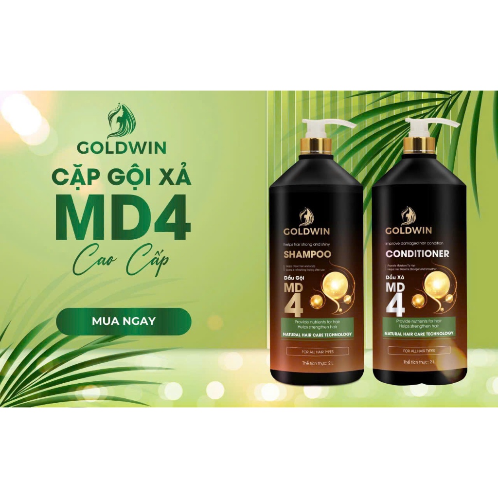 Dầu Gội Xả Goldwin MD4 Cao cấp 2000ml