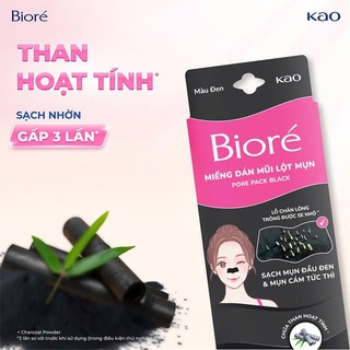 Bioré Miếng Dán Mũi Lột Mụn [Hộp 4 Miếng]