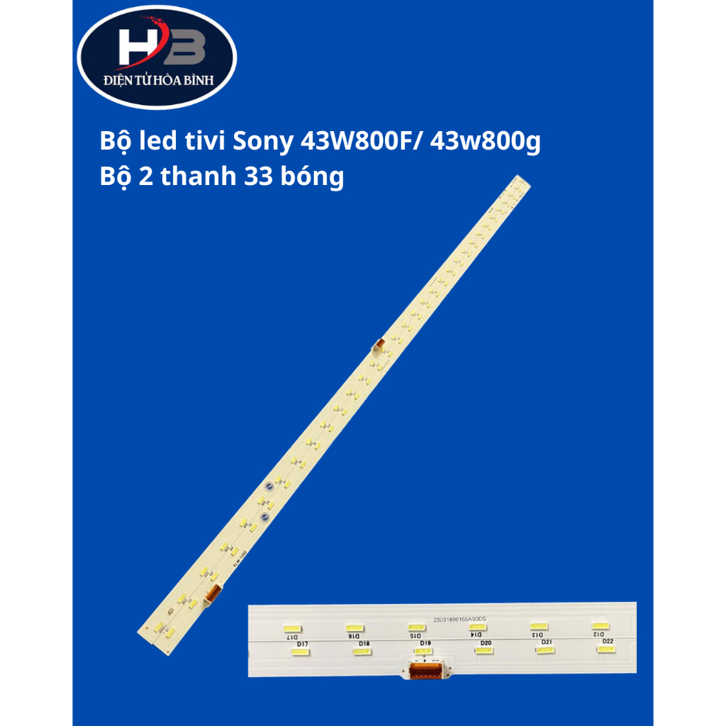 Bộ led tivi Sony 43W800F 43W800g (Bộ 2 Thanh 33 bóng)