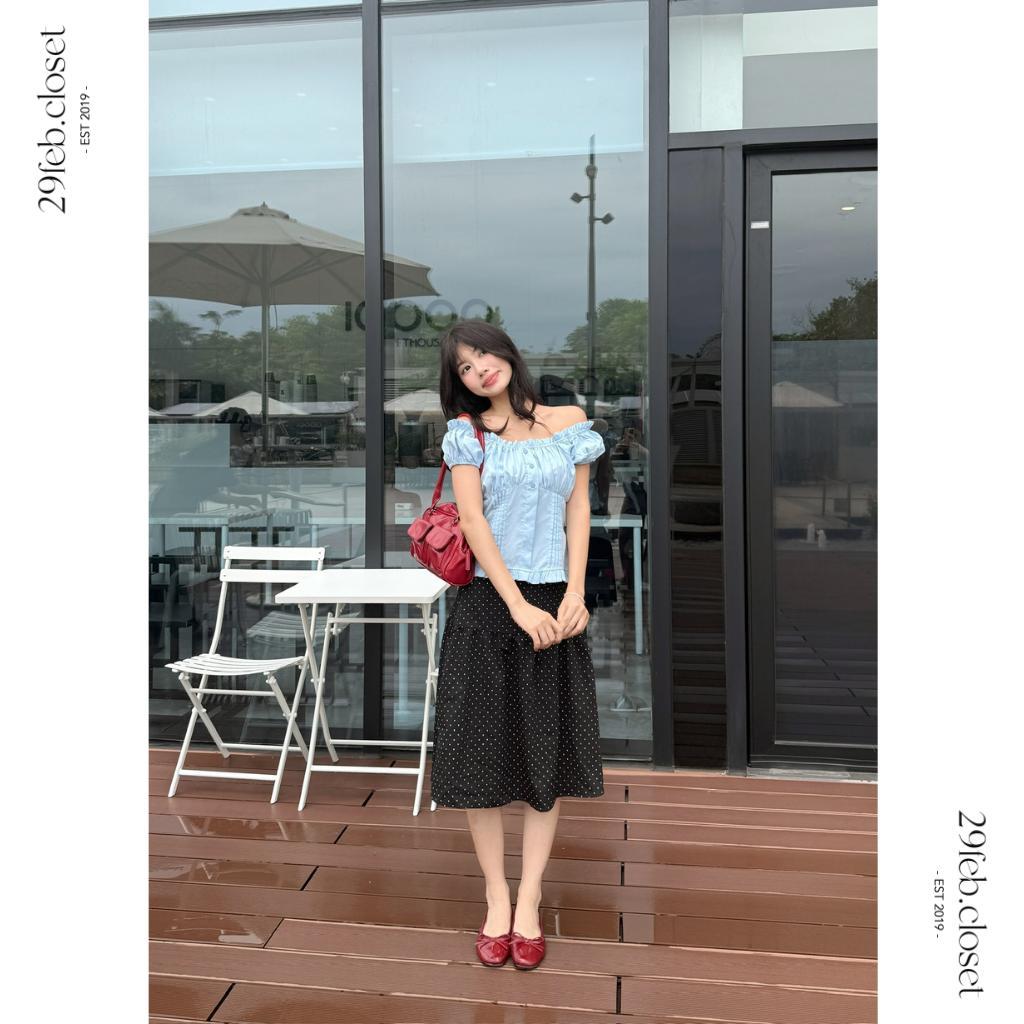 Chân váy chéo chấm bi kiểu Nhật, Chân váy Sumi Skirt kaki kiểu Nhật - 29feb.closet - CV77 | BigBuy360 - bigbuy360.vn