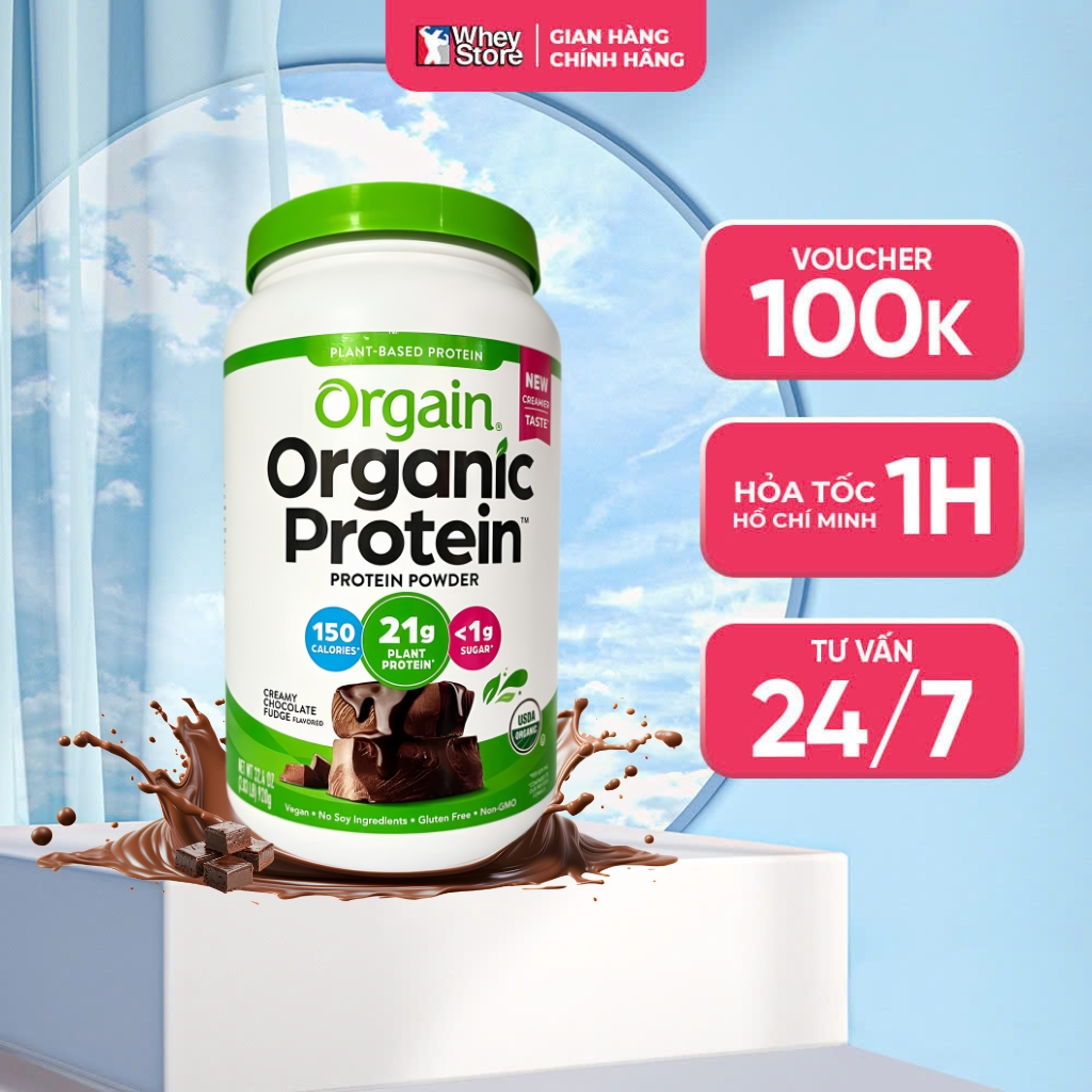 Đạm Thực Vật Tăng Cơ Orgain Organic Protein 920g (20 Servings) Chính Hãng