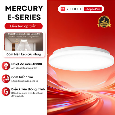 Đèn LED Ốp Trần Yeelight Mercury E C260/C300 | Công suất 12W/18W, Cảm Biến Hiện Diện