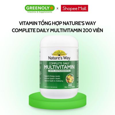 Vitamin Tổng Hợp Nature’s Way Complete Daily Multivitamin Hỗ Trợ Bổ Sung Vitamin Và Khoáng Chất 200 viên