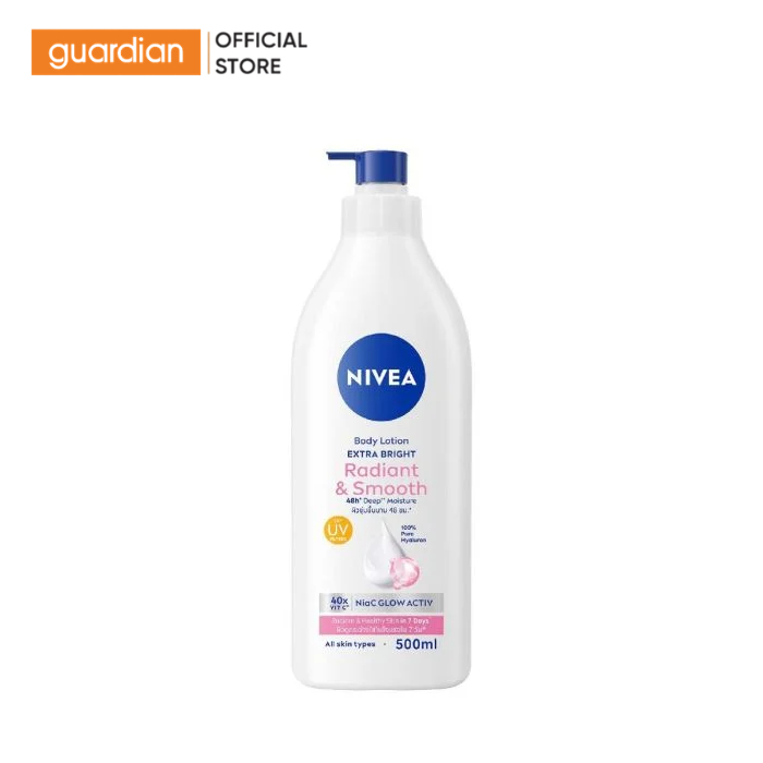 Sữa Dưỡng Thể Nivea Hỗ Trợ Dưỡng Trắng Mịn Extra White Radiant & Smooth 500ml