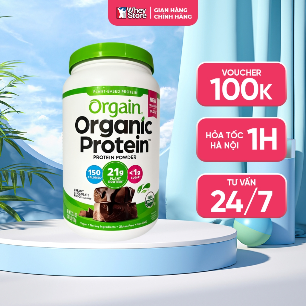 Đạm Thực Vật Tăng Cơ Orgain Organic Protein 920g (20 Servings) Chính Hãng