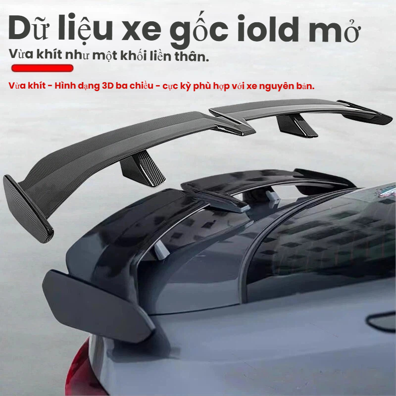 Loại phổ quát cho 55 inch Plate Wing GT Loại Không cần khoan Spoiler Wing Motion Design