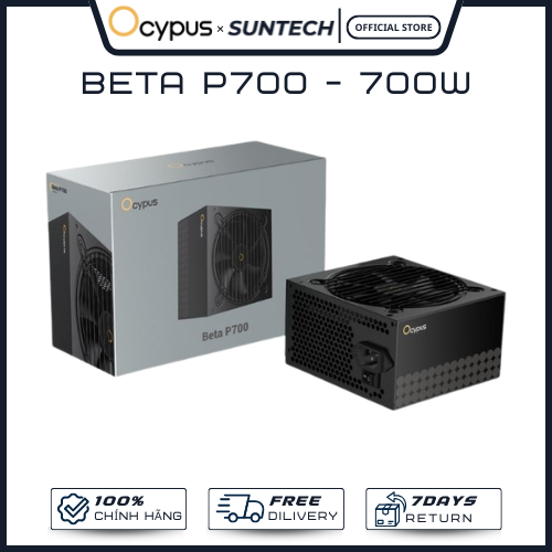 Nguồn Máy Tính PSU Ocypus Beta P700 - Công Suất Thực 700W, Hiệu Suất Cao, Chuyên Dụng Cho PC Gaming 