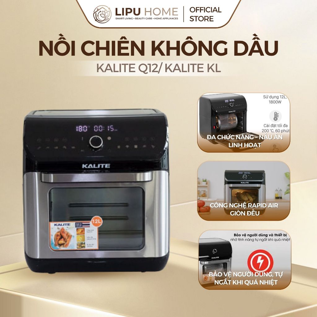 NỒI CHIÊN KHÔNG DẦU KALITE Q12/ KALITE KL- 1200 - Chính hãng MỚI Thanh lý Giá tốt