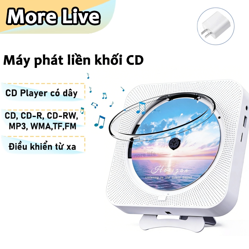 CD Player sạc nhiều chức năng, CD Player, USB,FM Bluetooth - Máy phát nhạc nhiều chức năng[có nắp đậ