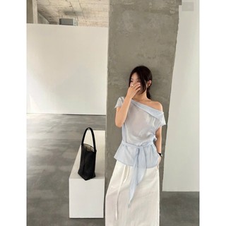 𝗡𝗶𝗻𝗶 𝗟𝗶𝗻𝗲𝗻- |BEELY|- Áo Tơ kèm dây cột