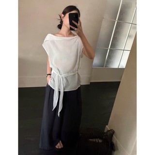 𝗡𝗶𝗻𝗶 𝗟𝗶𝗻𝗲𝗻- |BEELY|- Áo Tơ kèm dây cột