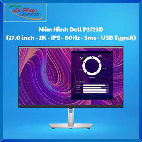 Màn hình Dell P2723D 27 inch (2K/IPS/60Hz/5ms) - Hàng Chính Hãng