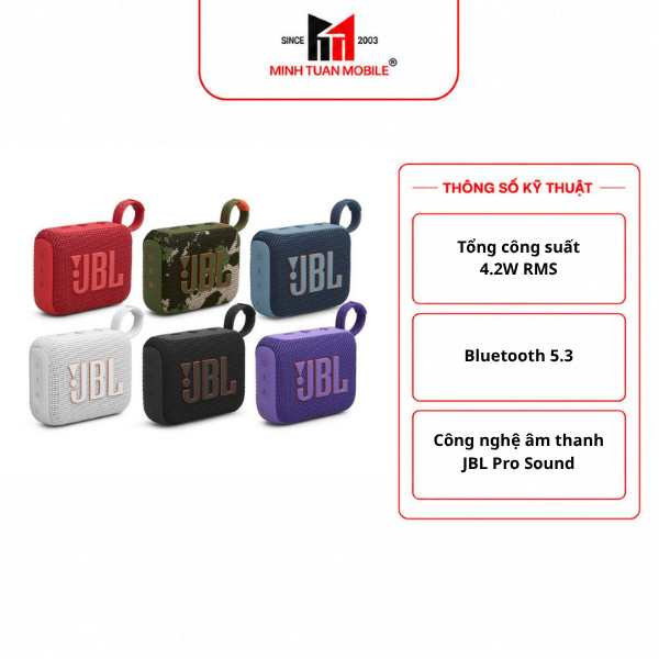 Loa Bluetooth JBL Go4 - Hàng Chính Hãng
