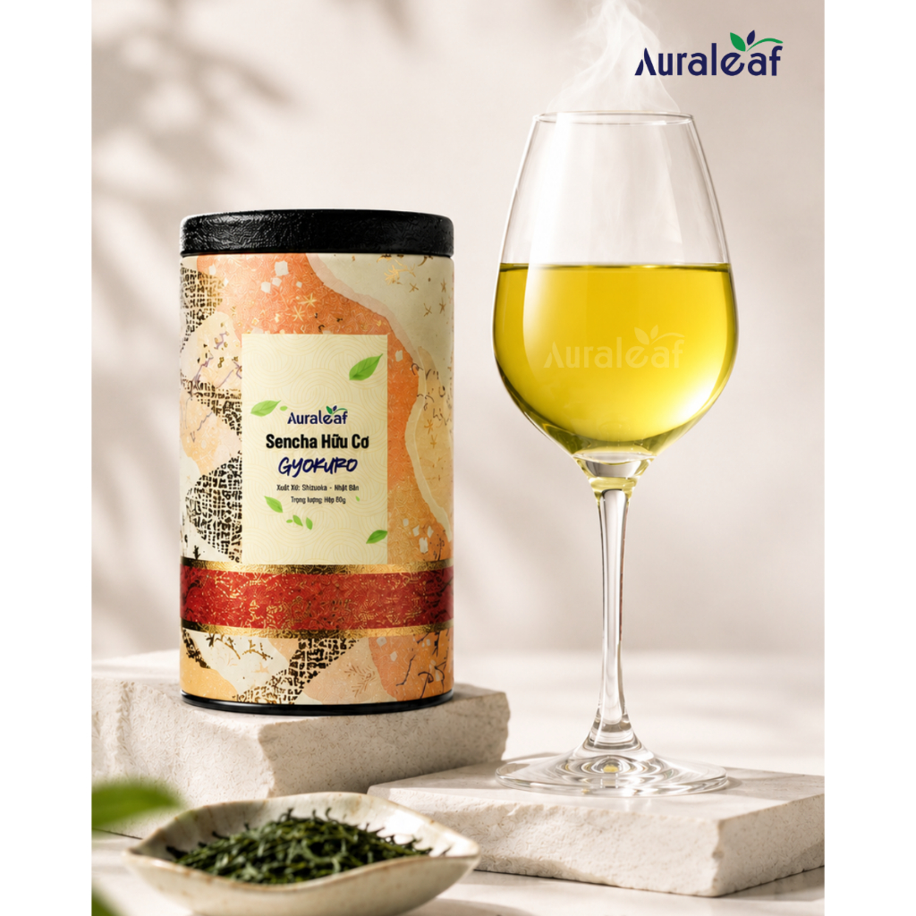 Auraleaf- Trà Xanh Cao Cấp Nhật Bản Organic Sencha Gyokuro - Chứng Nhận Hữu Cơ JAS Nhật Bản