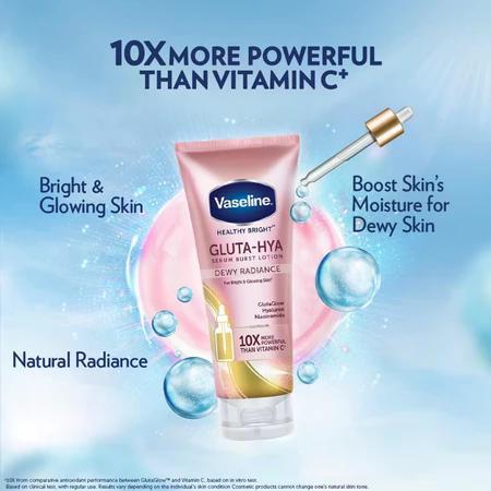 8.Serum Dưỡng Thể Vaseline Hồng Sáng Da Chuyên Sâu Ban Đêm Vaseline 10x Gluta-Hya DEWY RADIANCE 330m
