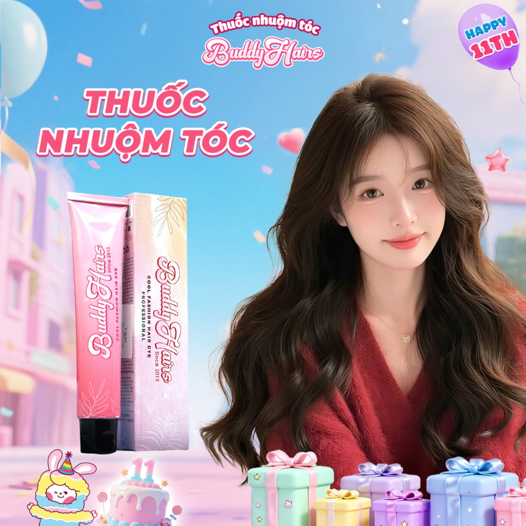 Thuốc nhuộm tóc tại nhà Buddyhairs best seller, tự nhuộm đơn giản