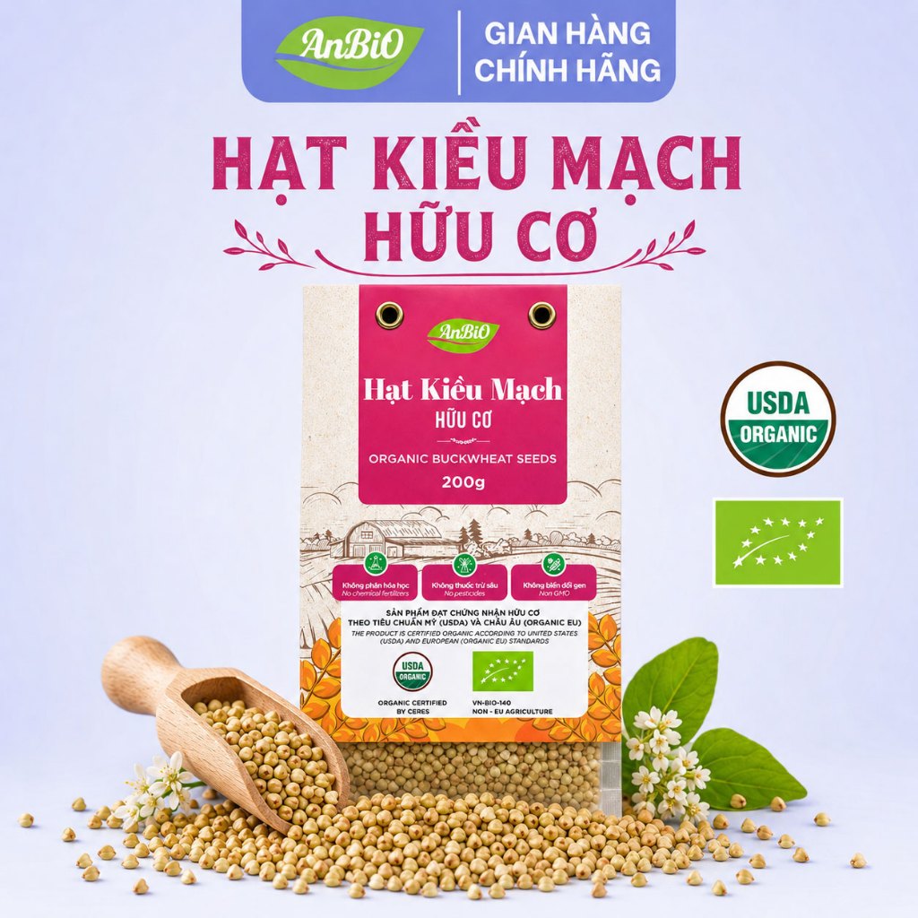 [ ANBIO ] Kiều Mạch Hữu Cơ Anbio - Nấu Cháo Cho Bé Ăn Dặm, Hỗ Trợ Ăn Kiêng Eat Clean