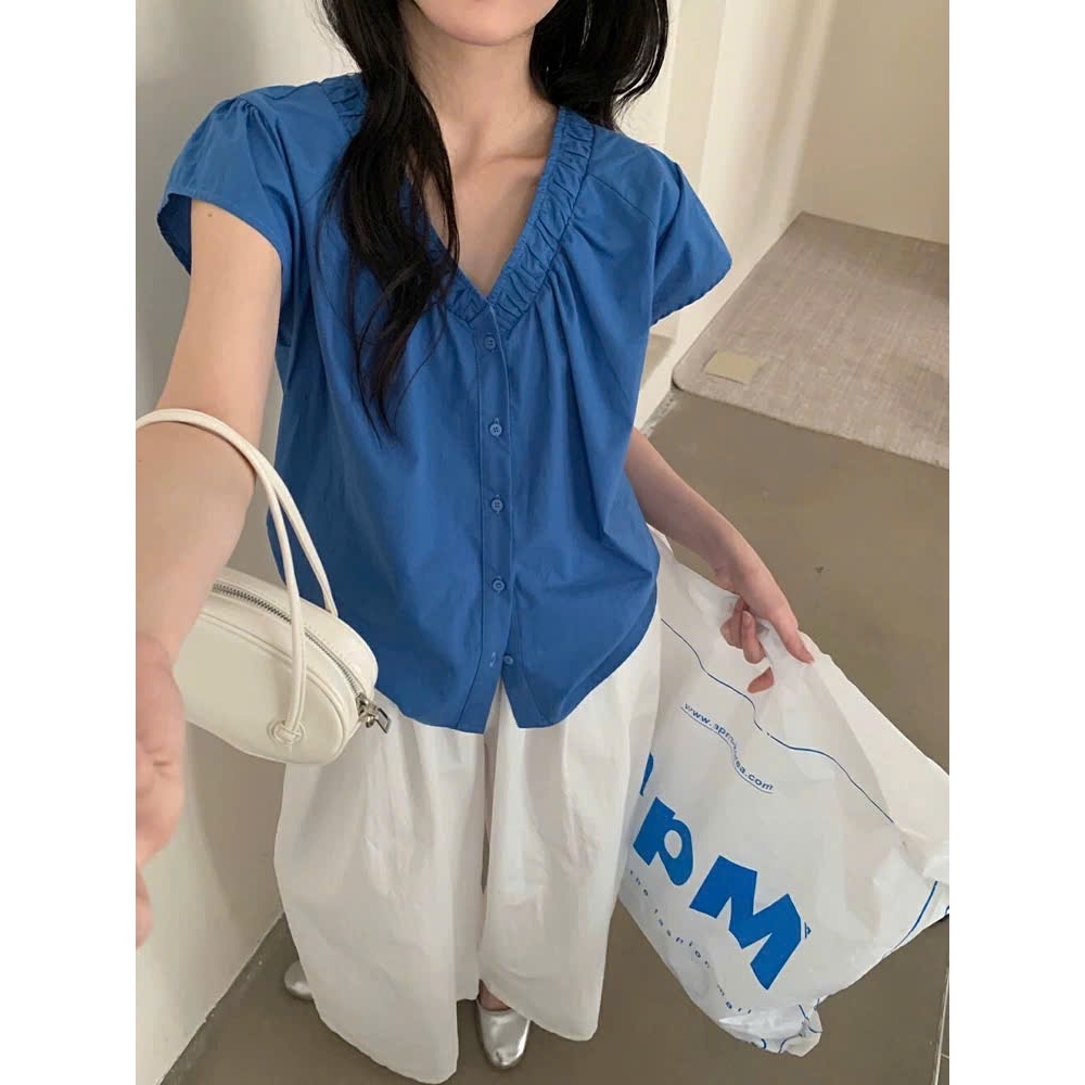 𝗘𝗺𝗲𝗺 𝗟𝗶𝗻𝗲𝗻-| BEELY | Áo Linen cổ V