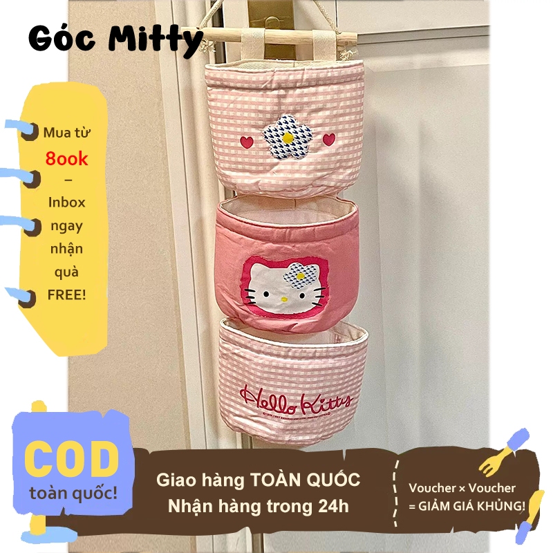 Góc Mitty✨Túi đựng treo dễ thương phòng tắm treo lavabo túi treo sau cửa tủ quần áo phòng ký túc xá 