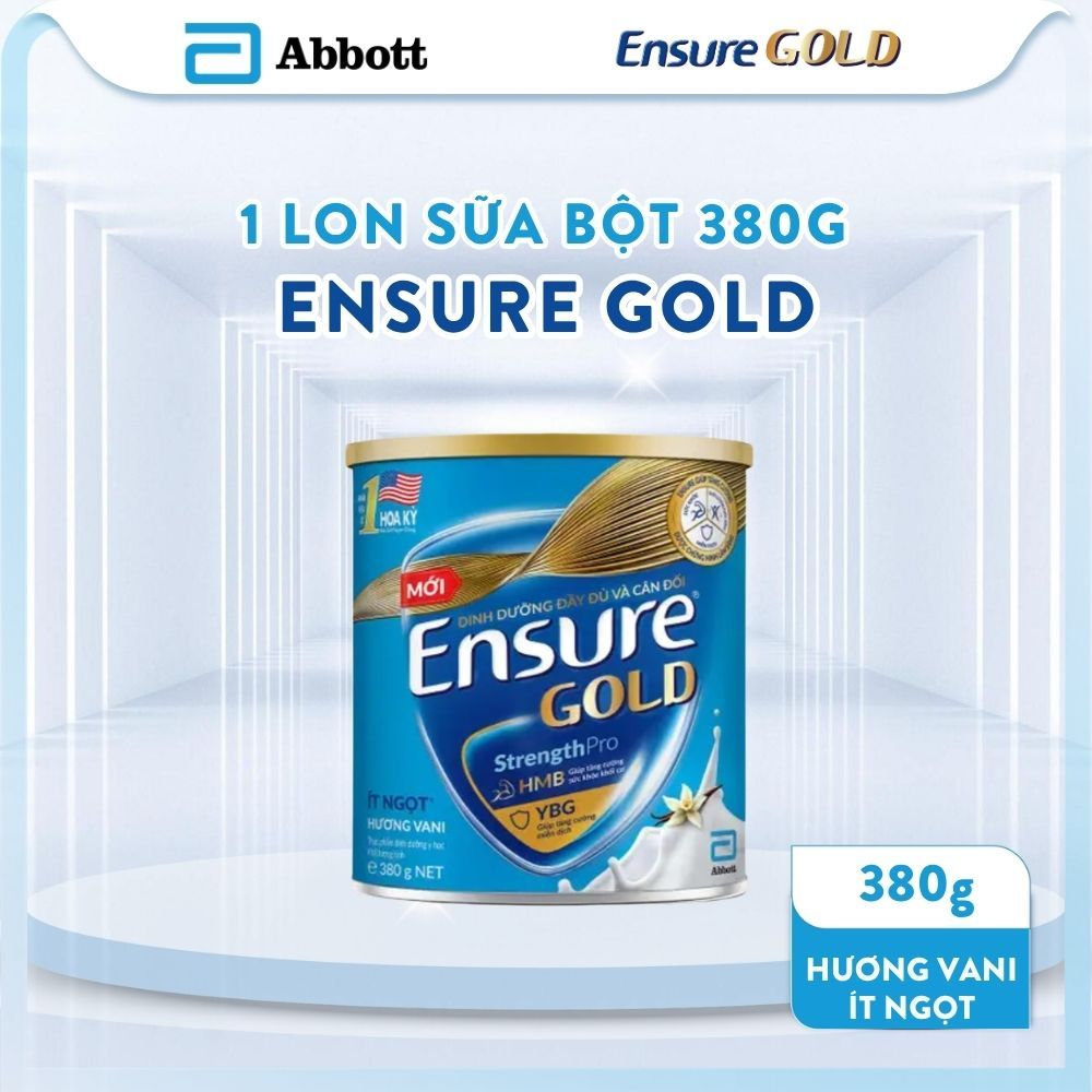 COMBO SỮA ENSURE GOLD DẠNG BỘT HƯƠNG VANI ÍT NGỌT 380G