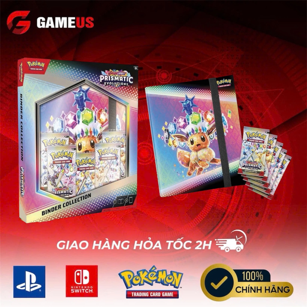 [Chính Hãng] Pokemon TCG : Scarlet & Violet Prismatic Evolutions Binder Collection