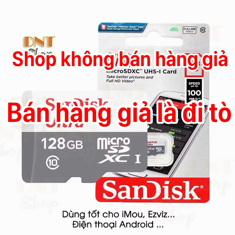 Thẻ Nhớ MicroSDXC SanDisk Ultra 128GB 100MB/s 667x (SDSQUNR-128G-GN3MN)