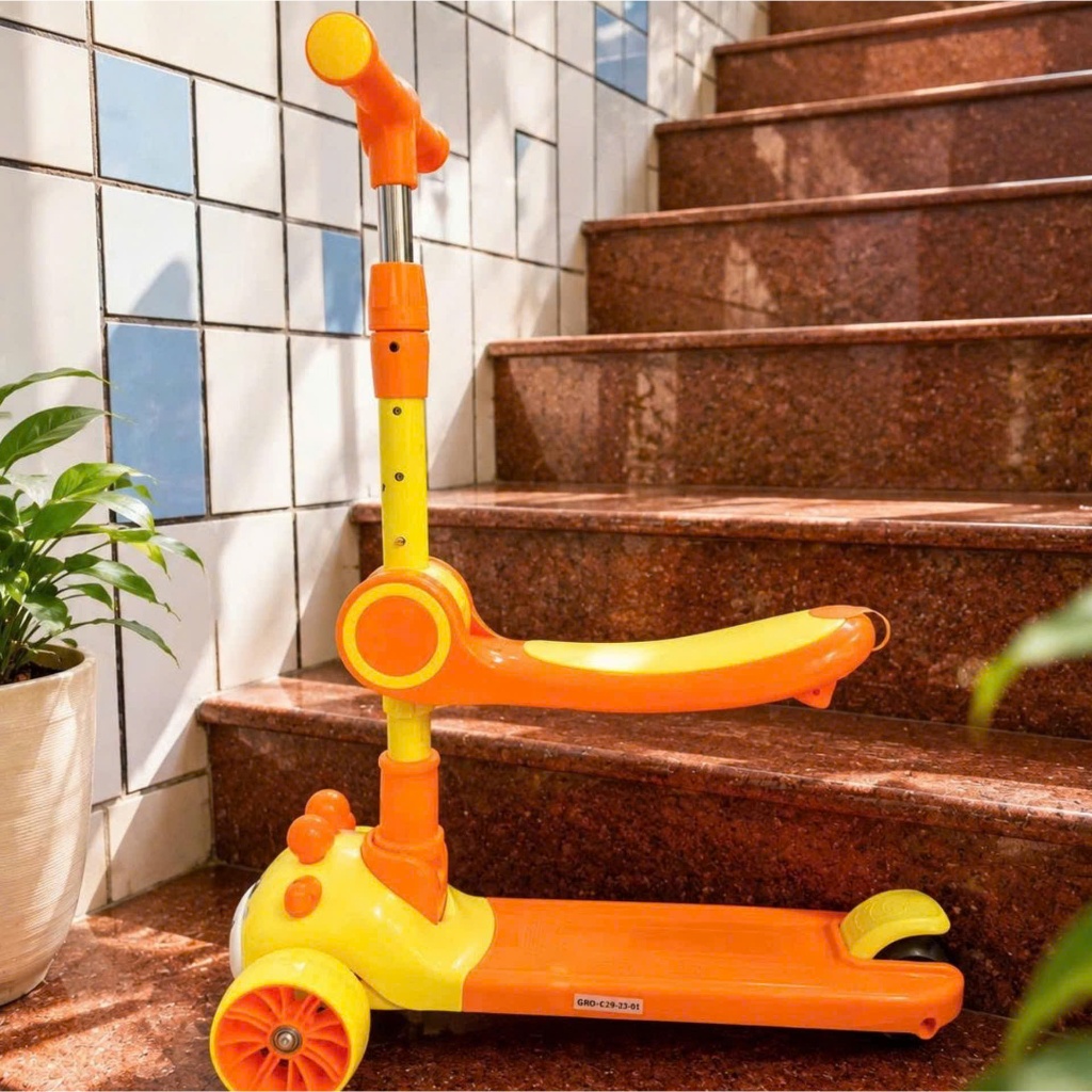 Xe Scooter Cao Cấp - Bánh Xe Đèn Led Phát Sáng Bé 2 tuổi đến 5 tuổi - Xe Trượt Scooter 3 Bánh Có Đèn