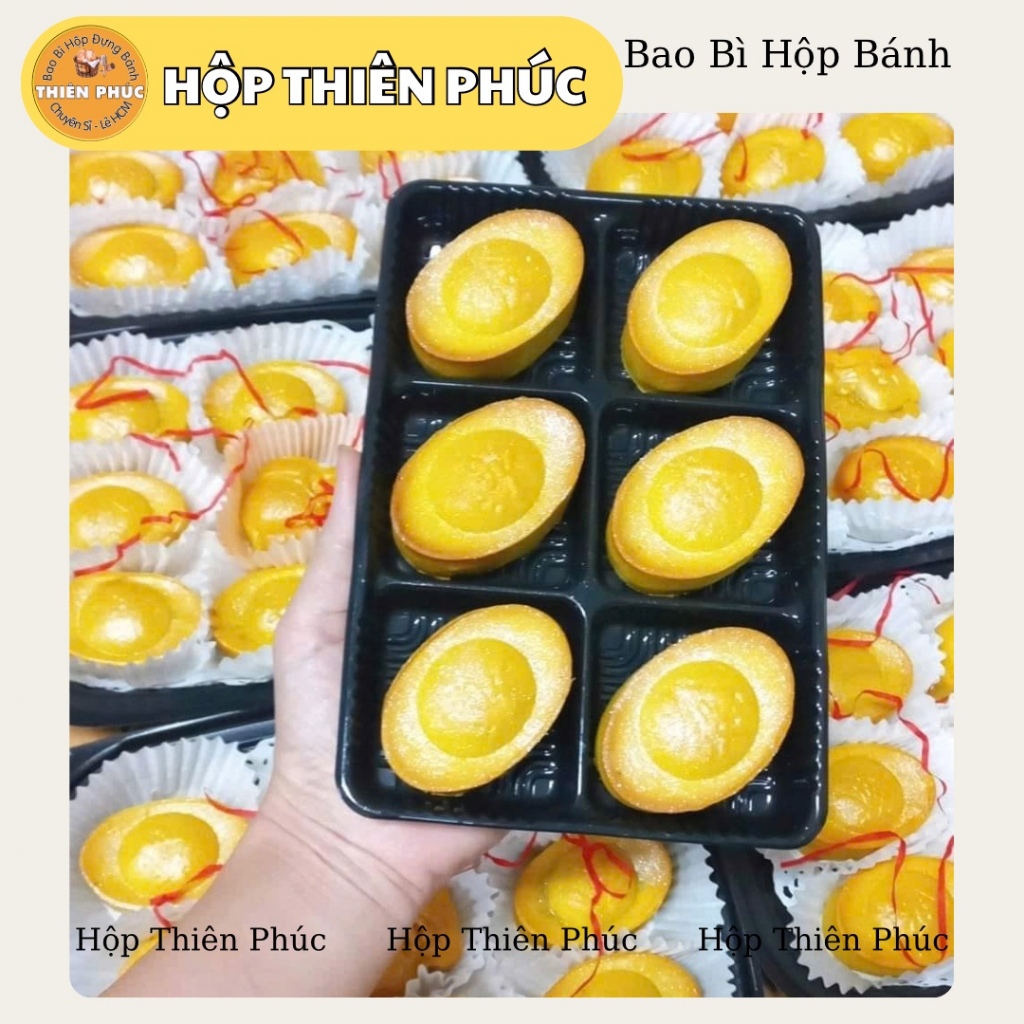 100 Hộp 6 ngăn đựng bánh crepe sầu riêng - Hộp 6 ngăn đựng bánh mousse - Hộp đựng 6 bánh trung thu 7