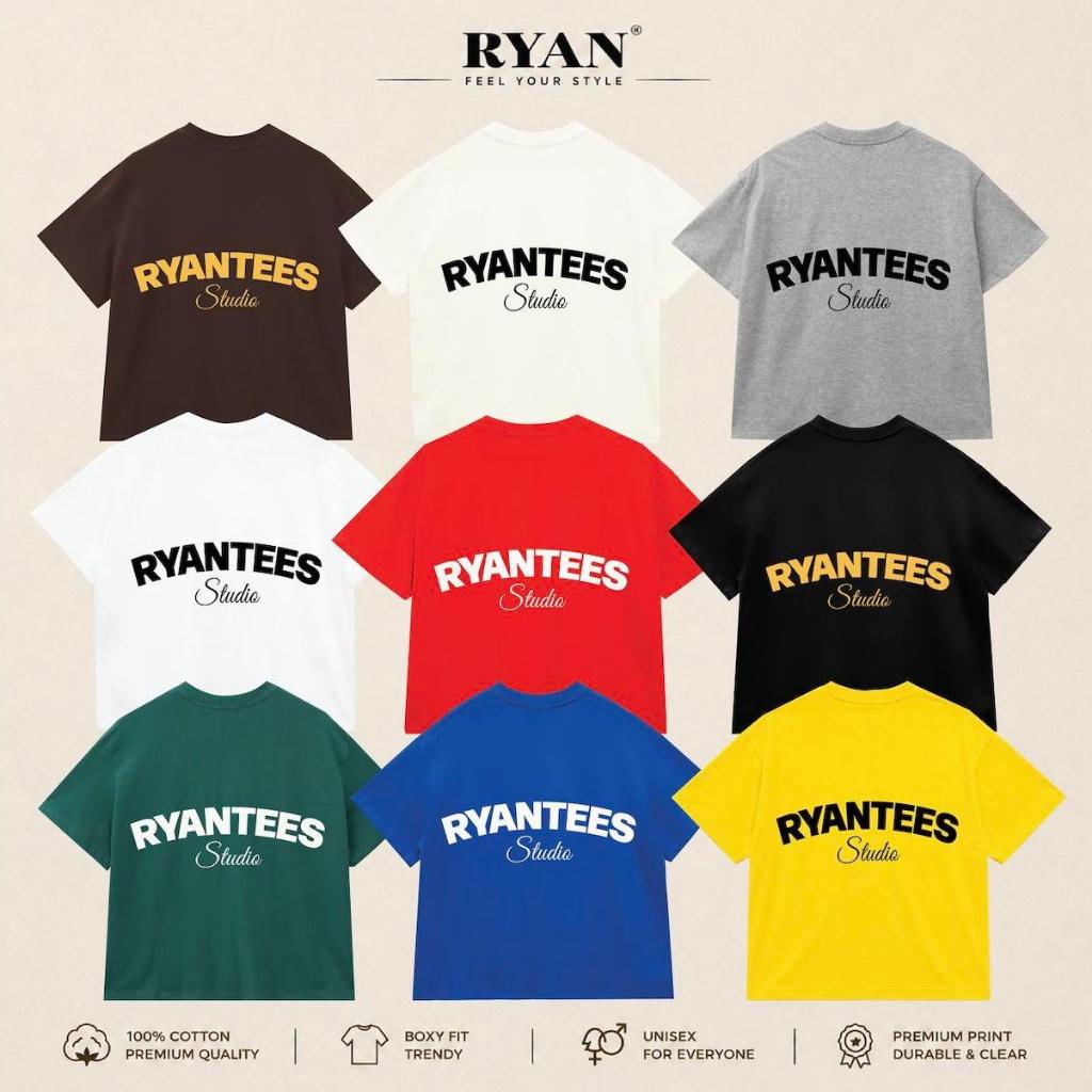 Áo Thun Form Boxy Local Brand RYAN Mẫu "RYAN TEES Studio" - Vải Cotton 250GSM