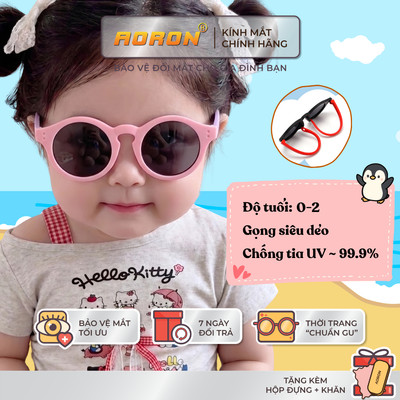 Kính Mát Thời Trang AORON Dành Cho Các Bé 0-2 Tuổi Gọng Siêu Dẻo Chống UV400 An Toàn Cho Bé AK311