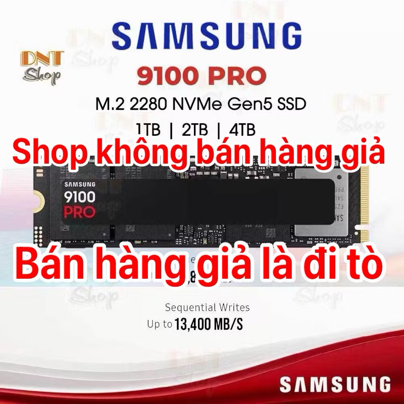 Ổ cứng SSD Samsung 9100 PRO 1TB / 2TB / 4TB New 100% PCIe Gen5 x4 NVMe - Bảo hành 5 năm