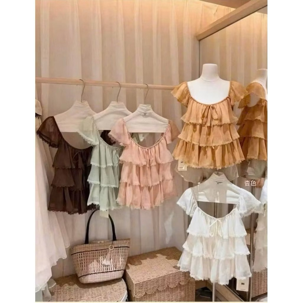 ( DEAL MỞ BÁN ) VN109 Áo tầng phối ren thắt nơ nhiều màu xinh xắn by CarrotShop | BigBuy360 - bigbuy360.vn