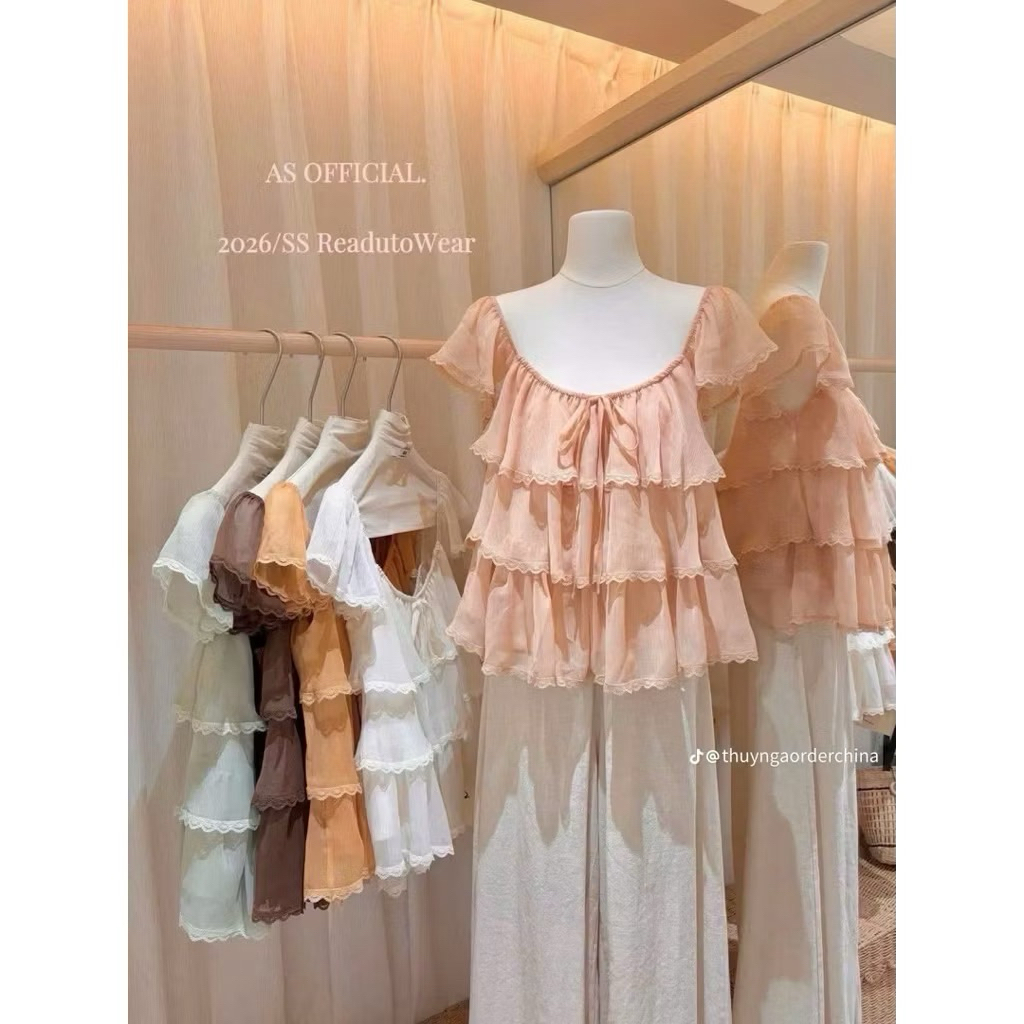 ( DEAL MỞ BÁN ) VN109 Áo tầng phối ren thắt nơ nhiều màu xinh xắn by CarrotShop | BigBuy360 - bigbuy360.vn