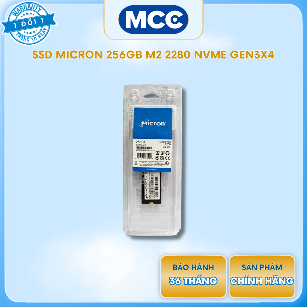 SSD Micron 256GB M.2 NVMe PCIe Gen3x4