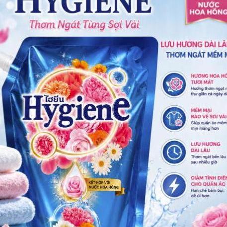 NƯỚC XẢ VẢI HYGIENE HƯƠNG HOA HỒNG – THƠM NGÁT TỪNG SỢI VẢI