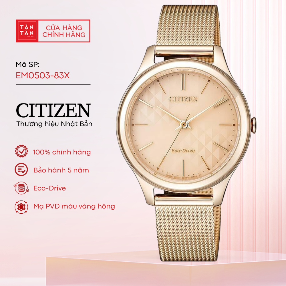 Đồng Hồ Nữ Citizen  EM0503-83X Eco-Drive 32mm - Đồng Hồ Tân Tân