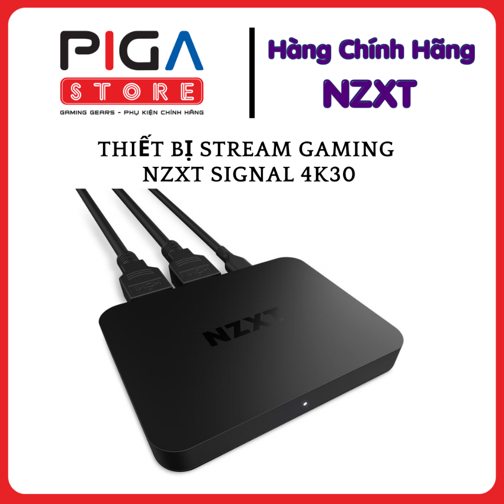 Thiết Bị Stream Gaming NZXT Signal 4K30 - External Capture Card- 4K60 HDR FullHD (1080p) ST-SESC1-WW